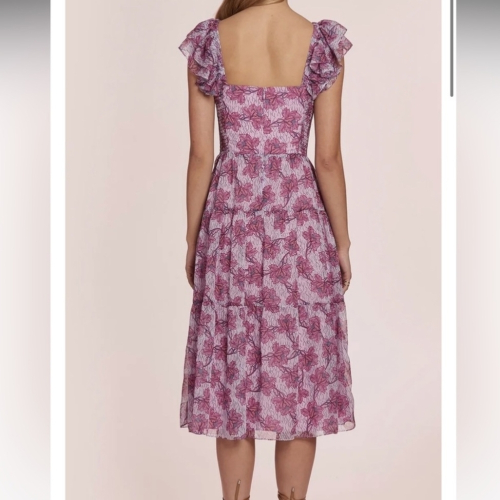 NEW Amanda Uprichard Francia Floral Dress In Porsena - Picture 7 of 8